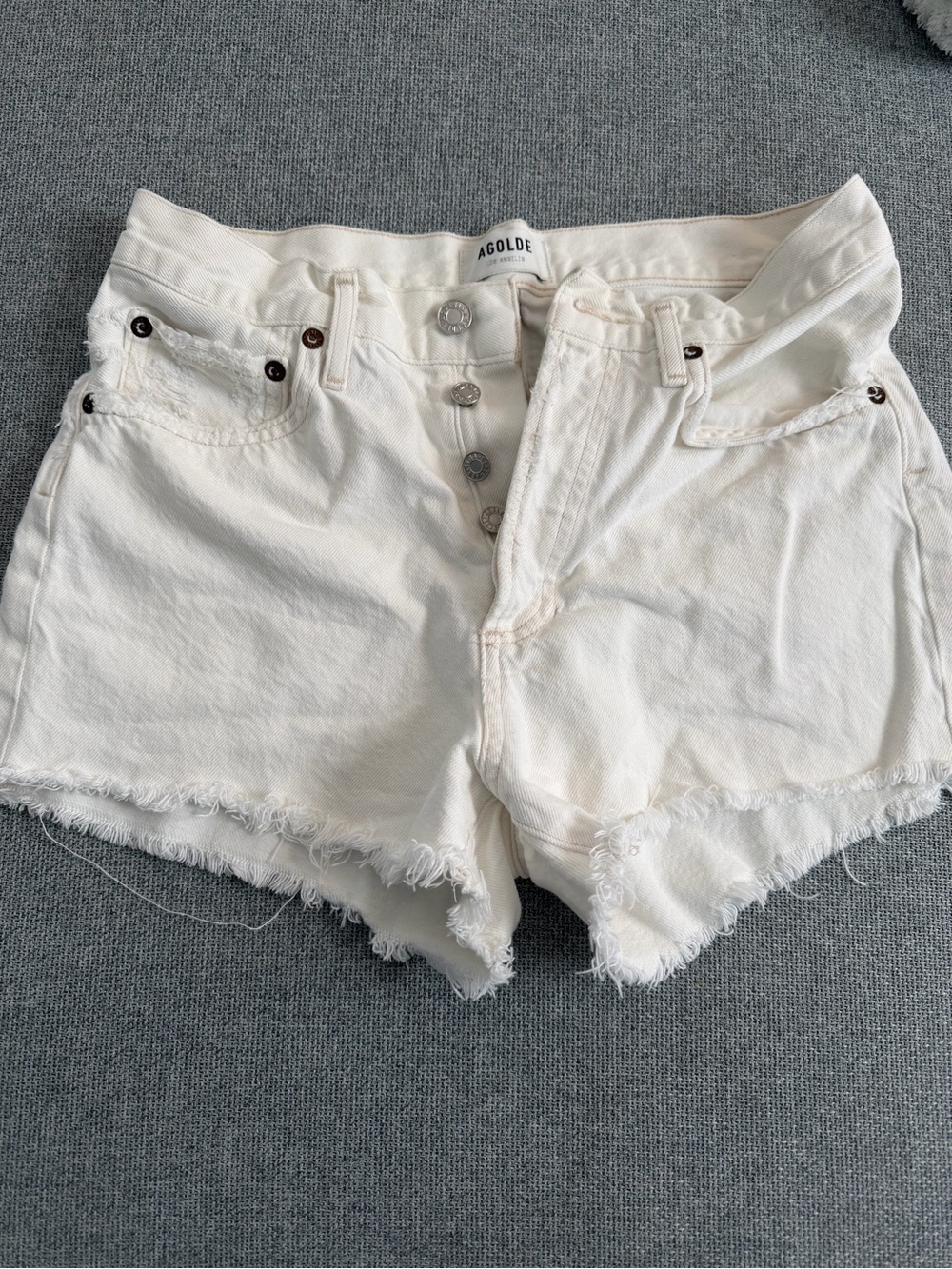 Agolde Parker Shorts - White